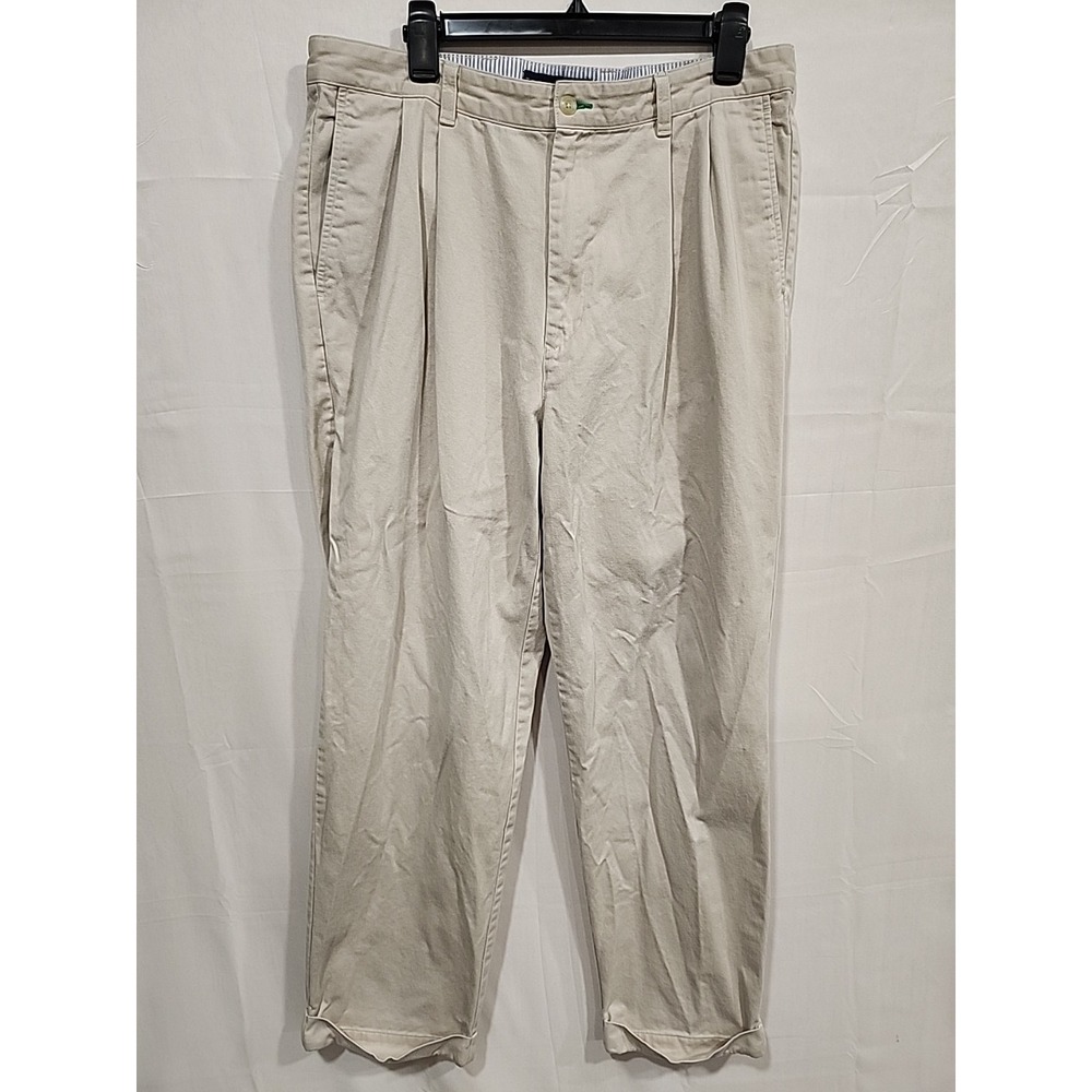 Tommy Hilfiger Dress Pants Mens 36x32 Khaki, 100% Cotton‎ Jeans 4 Pocket